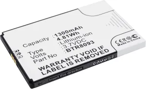 Synergy Digital Camera Battery, Compatible with Utstarcom ADR2100MVO Digital Camera, (Li-Ion, 3.7V, 1300 mAh) Ultra High Capacity, Replacement for Utstarcom BTR8093 Battery