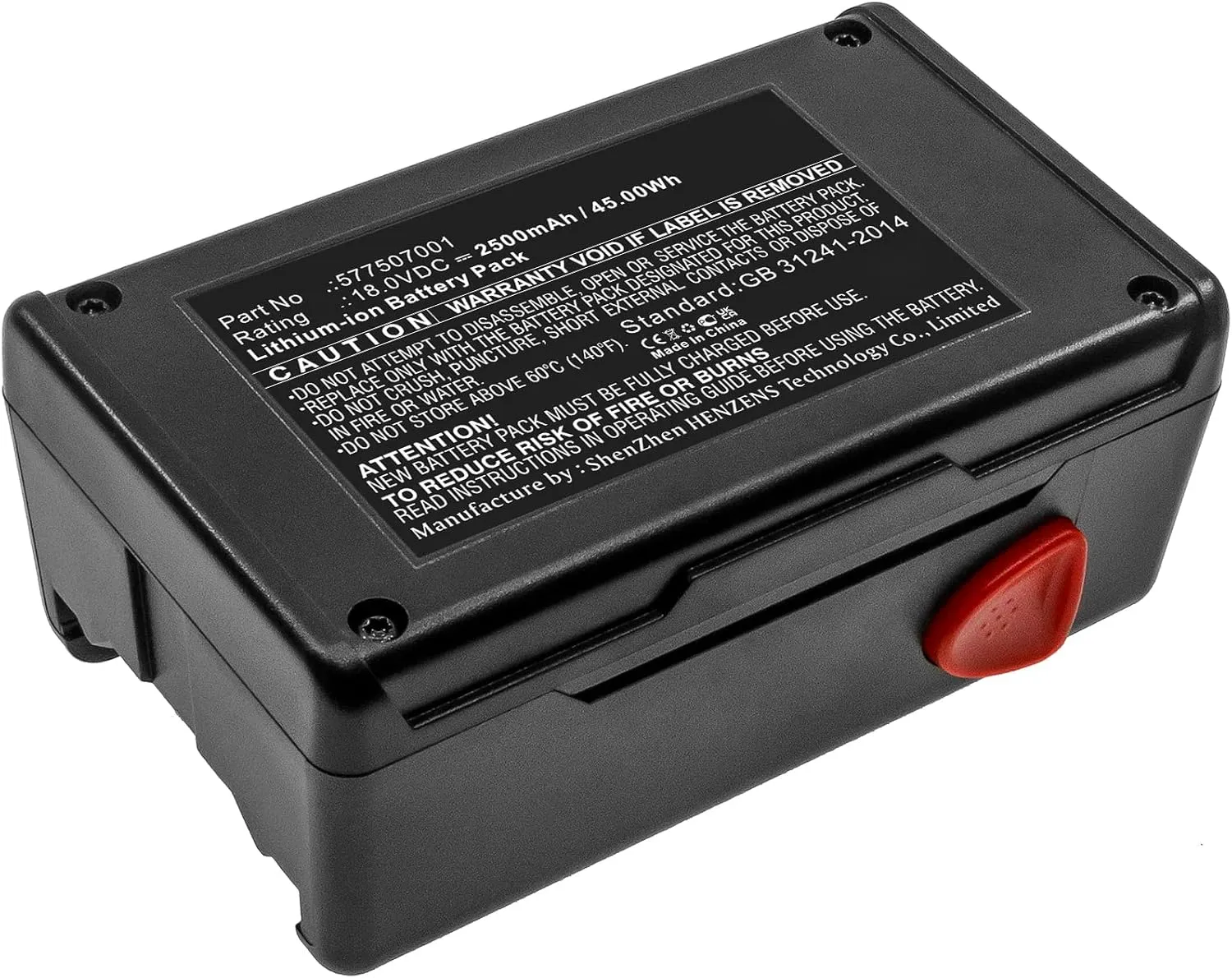 Synergy Digital Gardening Tools Battery, Compatible with Flymo 577507001 Gardening Tools, (Li-ion, 18V, 2500mAh) Ultra High Capacity, Replacement for Flymo 577507001 Battery