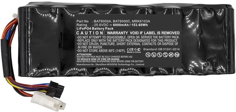 Synergy Digital Lawn Mower Battery, Compatible with Cub Cadet XR3 5000 Lawn Mower, (LiFePO4, 25.6V, 6000mAh) Ultra High Capacity, Replacement for Robomow BAT6000A Battery