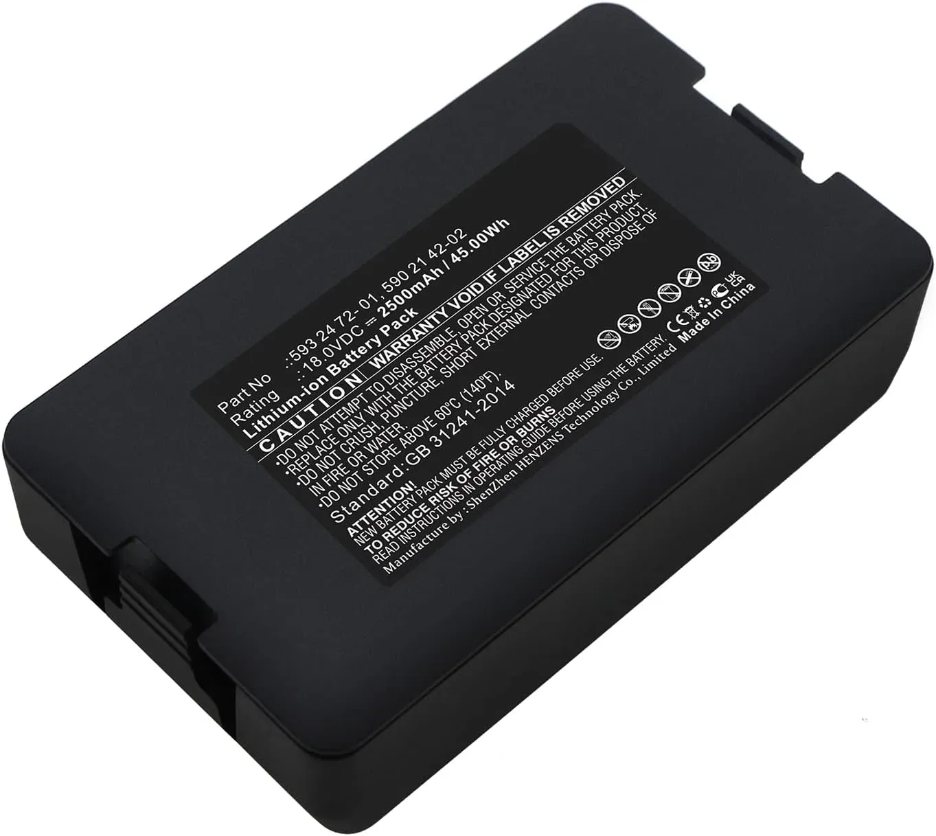 Synergy Digital Lawn Mower Battery, Compatible with Flymo Easilife 500 Lawn Mower, (Li-ion, 18V, 2500mAh) Ultra High Capacity, Replacement for Husqvarna 584 82 28-01 Battery