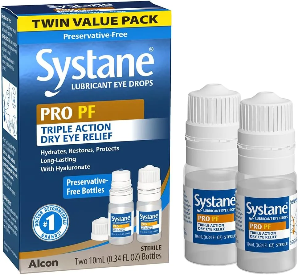 Systane PRO PF Multi-dose Preservative-Free Lubricant Eye Drops 2 Count