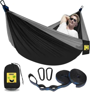 SZHLUX Camping Hammock Double Portable Hammocks Camping Accessories and Camping Gear,Great for Hiking,Outdoor,Beach,Camping