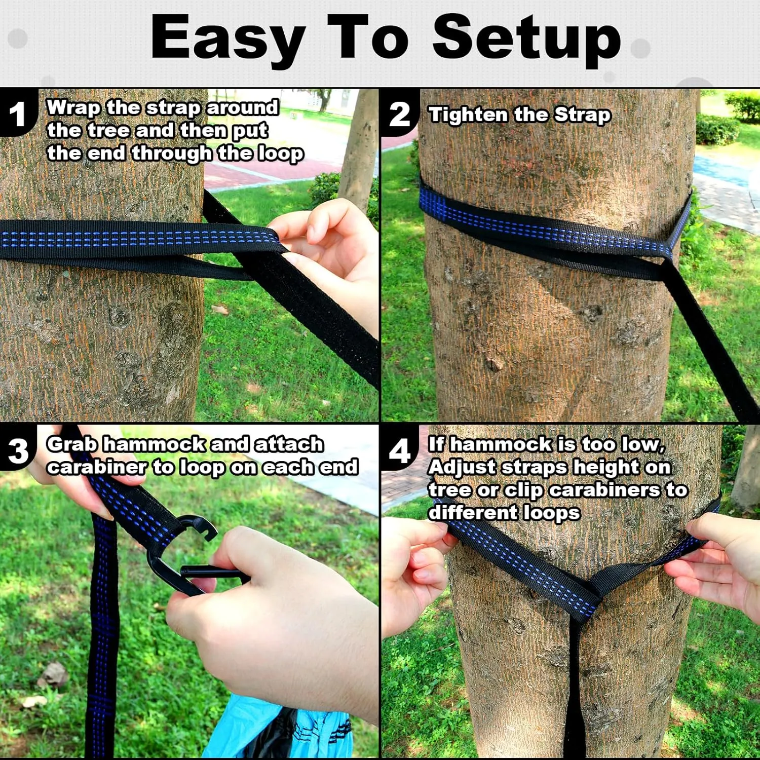 SZHLUX Camping Hammock Double Portable Hammocks Camping Accessories and Camping Gear,Great for Hiking,Outdoor,Beach,Camping