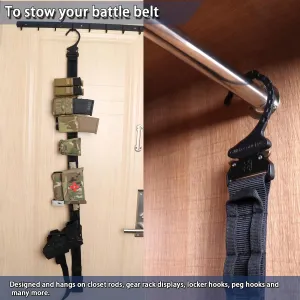 Tactical Battle Belt - Heavy Duty With Hanger MOLLE 1.75'' Outer With Inner Belt