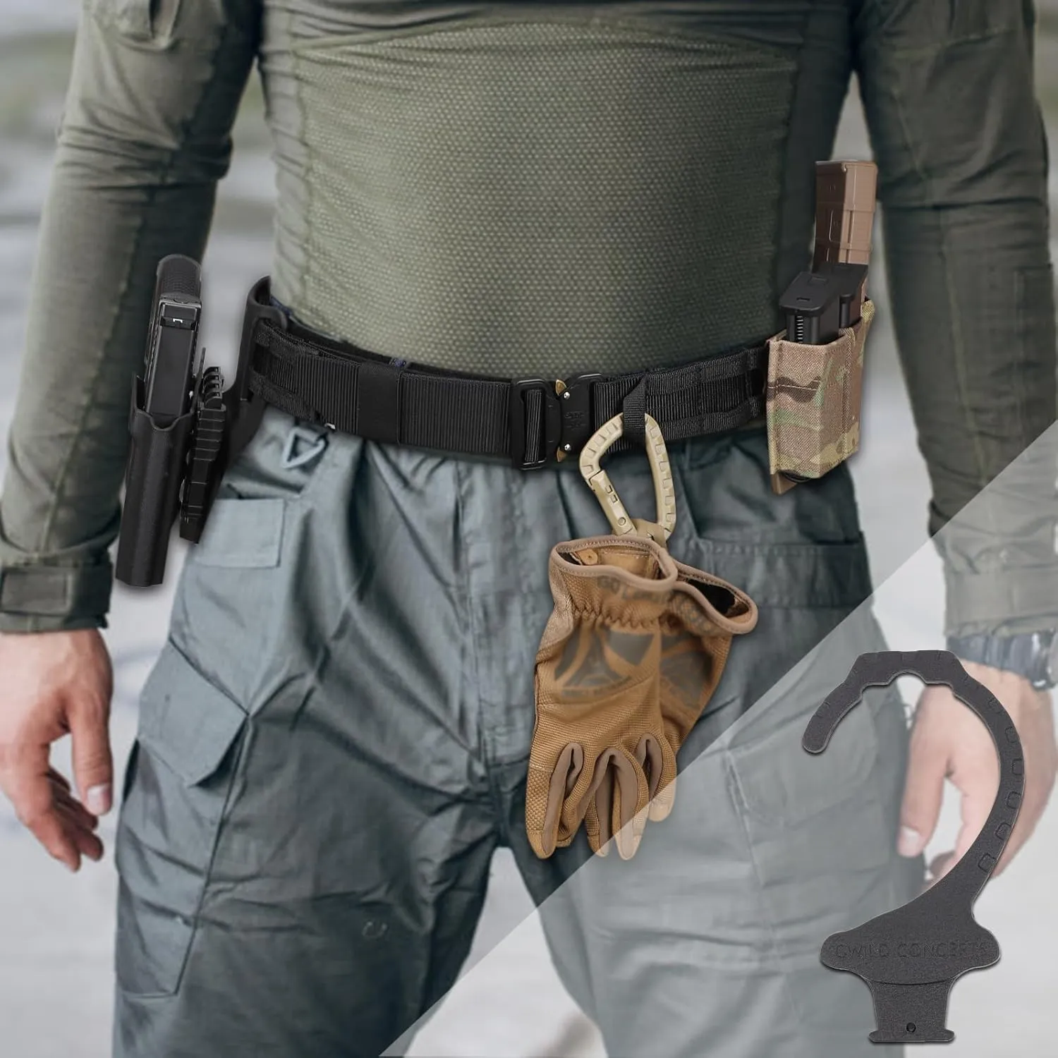 Tactical Battle Belt - Heavy Duty With Hanger MOLLE 1.75'' Outer With Inner Belt