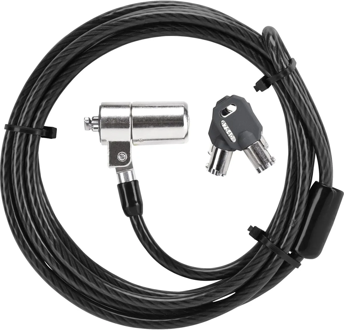 Targus DEFCON T-Lock Key Cable Lock for Laptop Computer and Desktop Security Cable (ASP48EU), Black