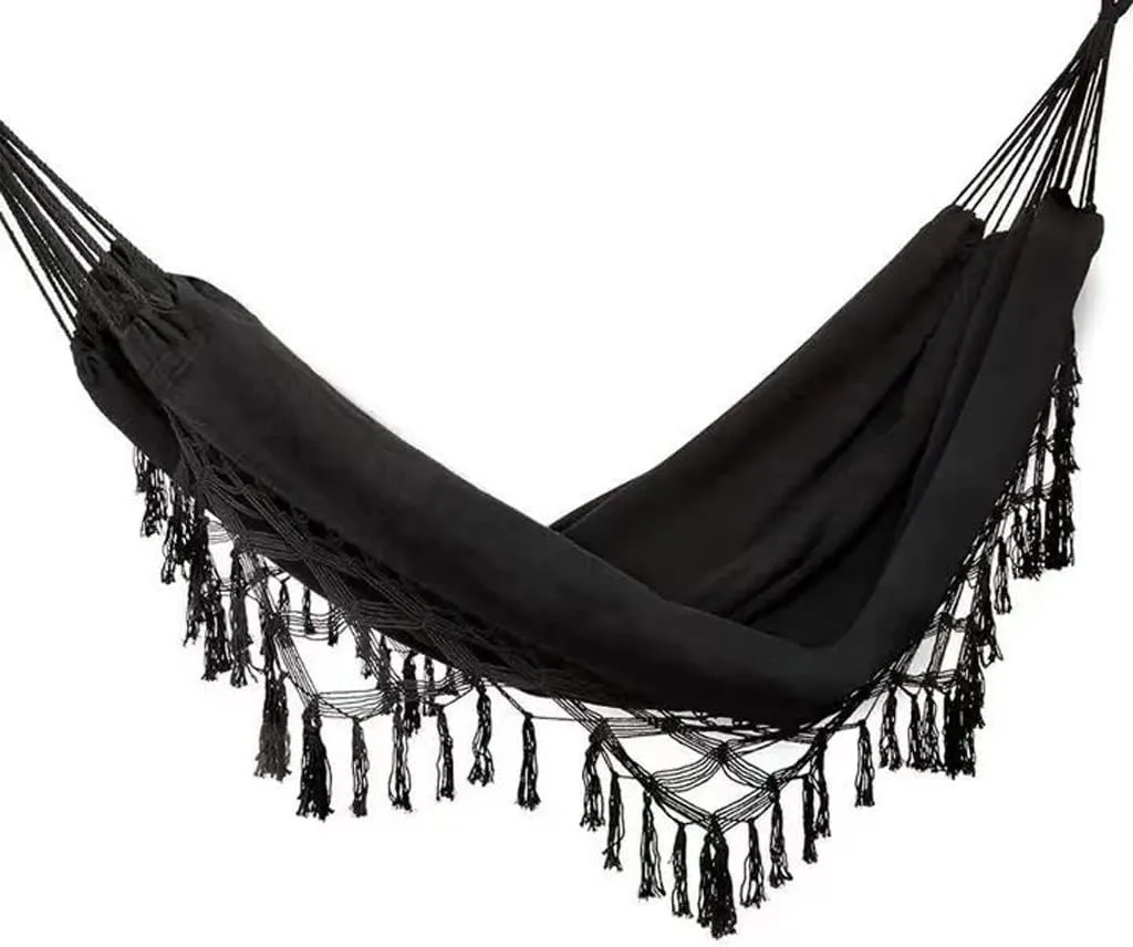 Tassel Hammock Outdoor Camping Travel Equipment Leisure Canvas Indoor Double Hammock Tassel Hanging Chair