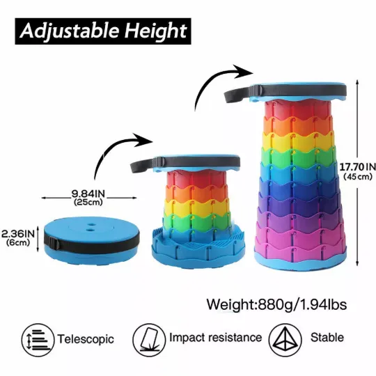 Telescopic Foldable Chair Portable Seating Solution
