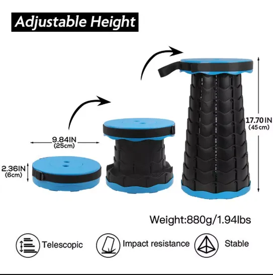 Telescopic Foldable Chair Portable Seating Solution