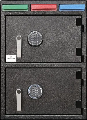 Templeton Safes Two Door Multi-User Depository Drop Safe with Electronic Locks & Segregated Drop Slots