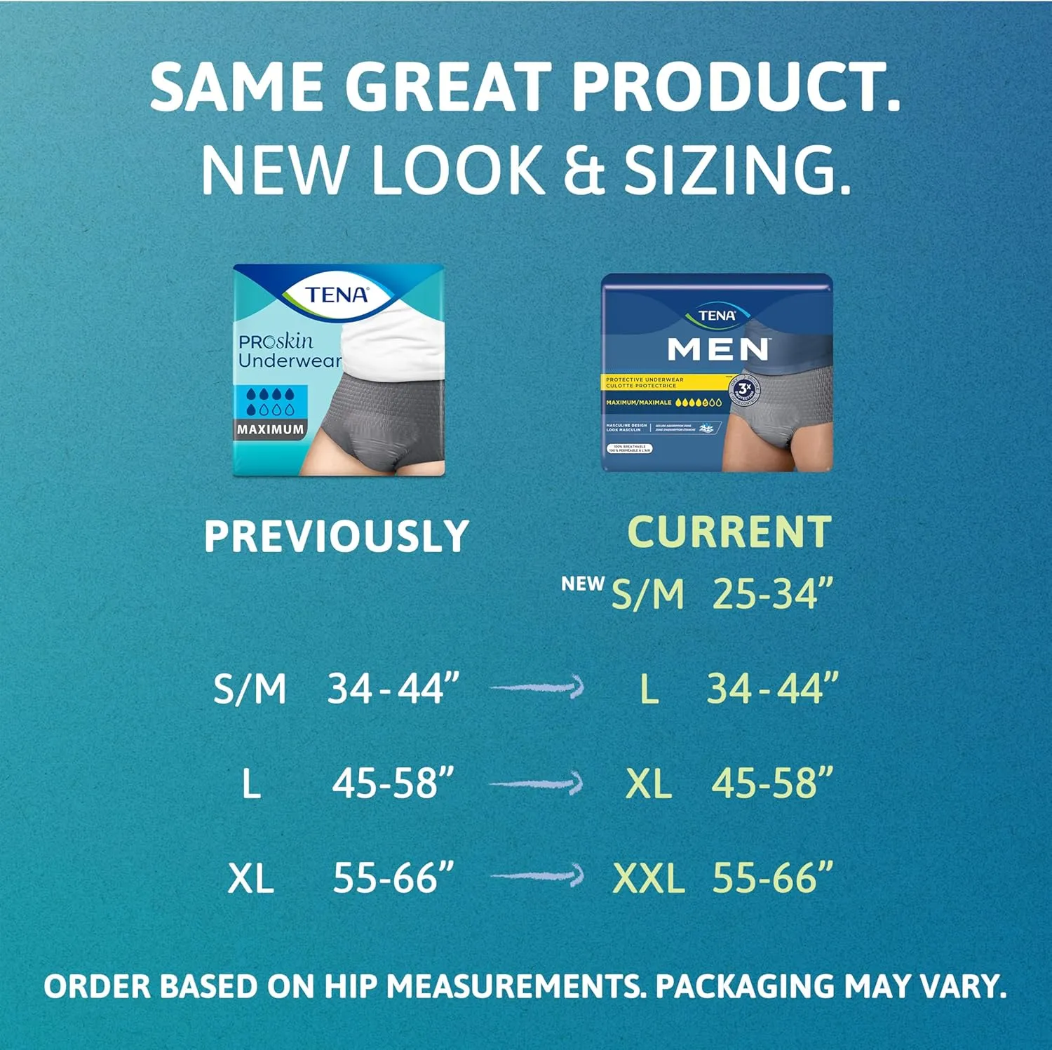 TENA Incontinence Underwear for Men, Maximum Absorbency, ProSkin, Large -18 Count (Pack of 4)