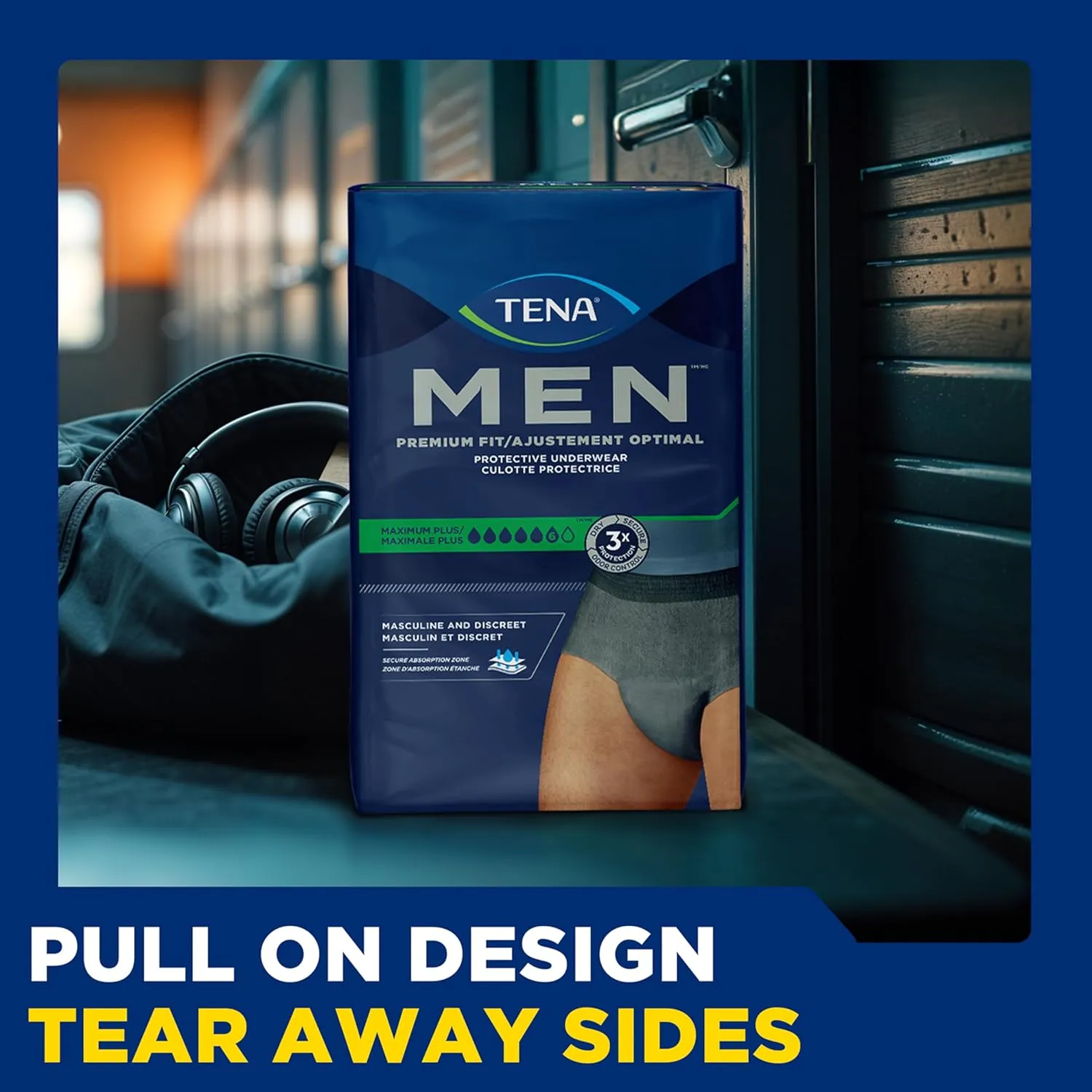 TENA Incontinence Underwear for Men, Maximum Plus Absorbency, Large/Extra Large - 56 Count (Packaging May Vary)