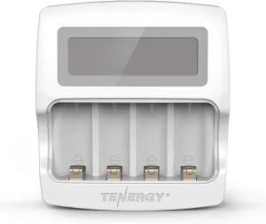 Tenergy Arlo Certified Premium Battery Charger with LCD ONLY for Tenergy Arlo Battery 3.7V 750mAh/650mAh Li-ion RCR123A Rechargeable Batteries, UL Listed, CE, and FCC Certified
