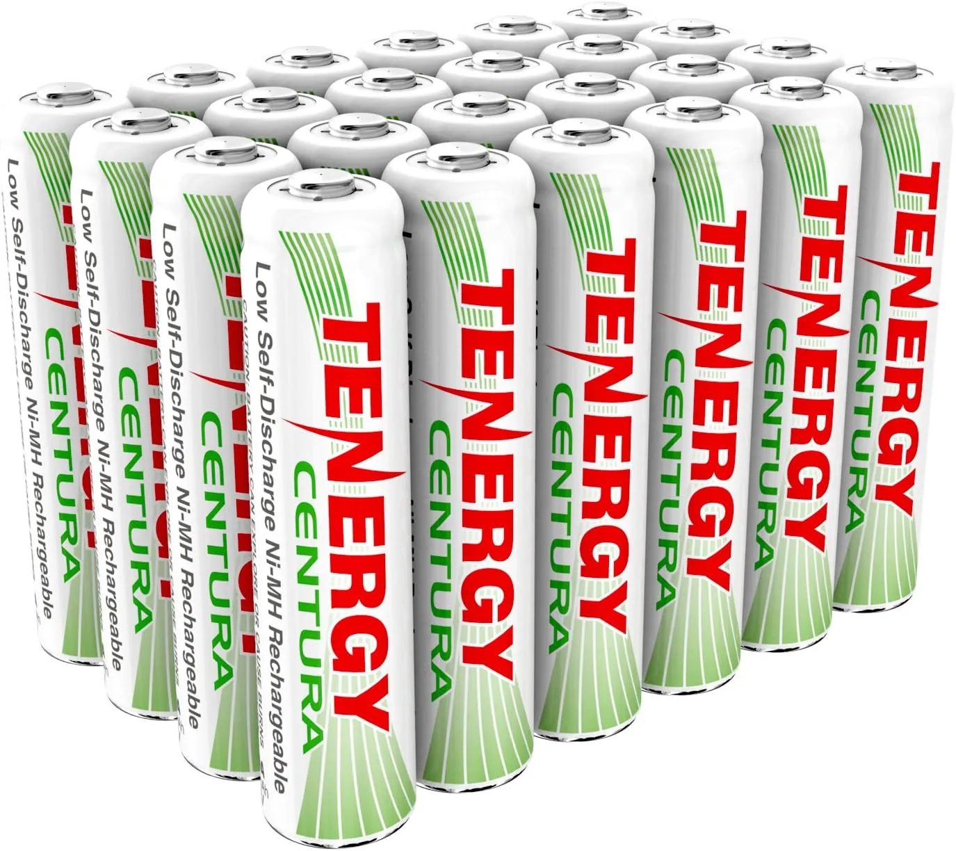 Tenergy Centura AAA NIMH Rechargeable Battery, 800mAh Low Self-Discharge Triple A Battery, 24 Pack