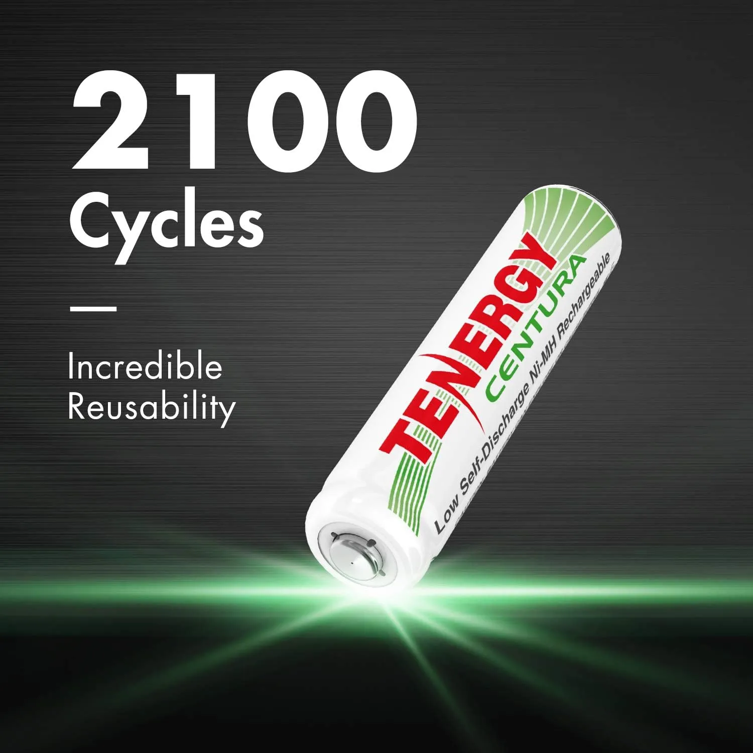 Tenergy Centura AAA NIMH Rechargeable Battery, 800mAh Low Self-Discharge Triple A Battery, 24 Pack