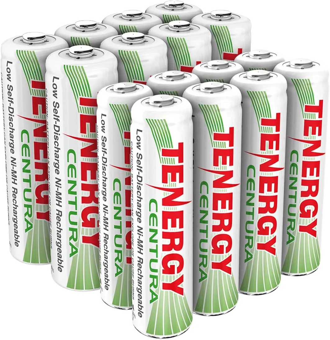 Tenergy Centura Low Self Discharge NiMH Rechargeable Battery Combo, Includes 8xAA 8xAAA Rechargeable Batteries, 16 Pack