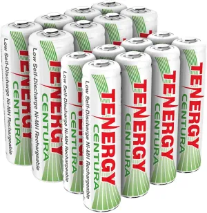Tenergy Centura Low Self Discharge NiMH Rechargeable Battery Combo, Includes 8xAA 8xAAA Rechargeable Batteries, 16 Pack