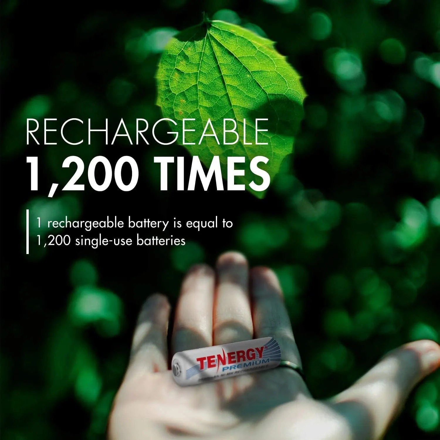 Tenergy Premium Rechargeable AA Batteries, High Capacity 2500mAh NiMH AA Battery, AA Cell Battery, 12 Pack
