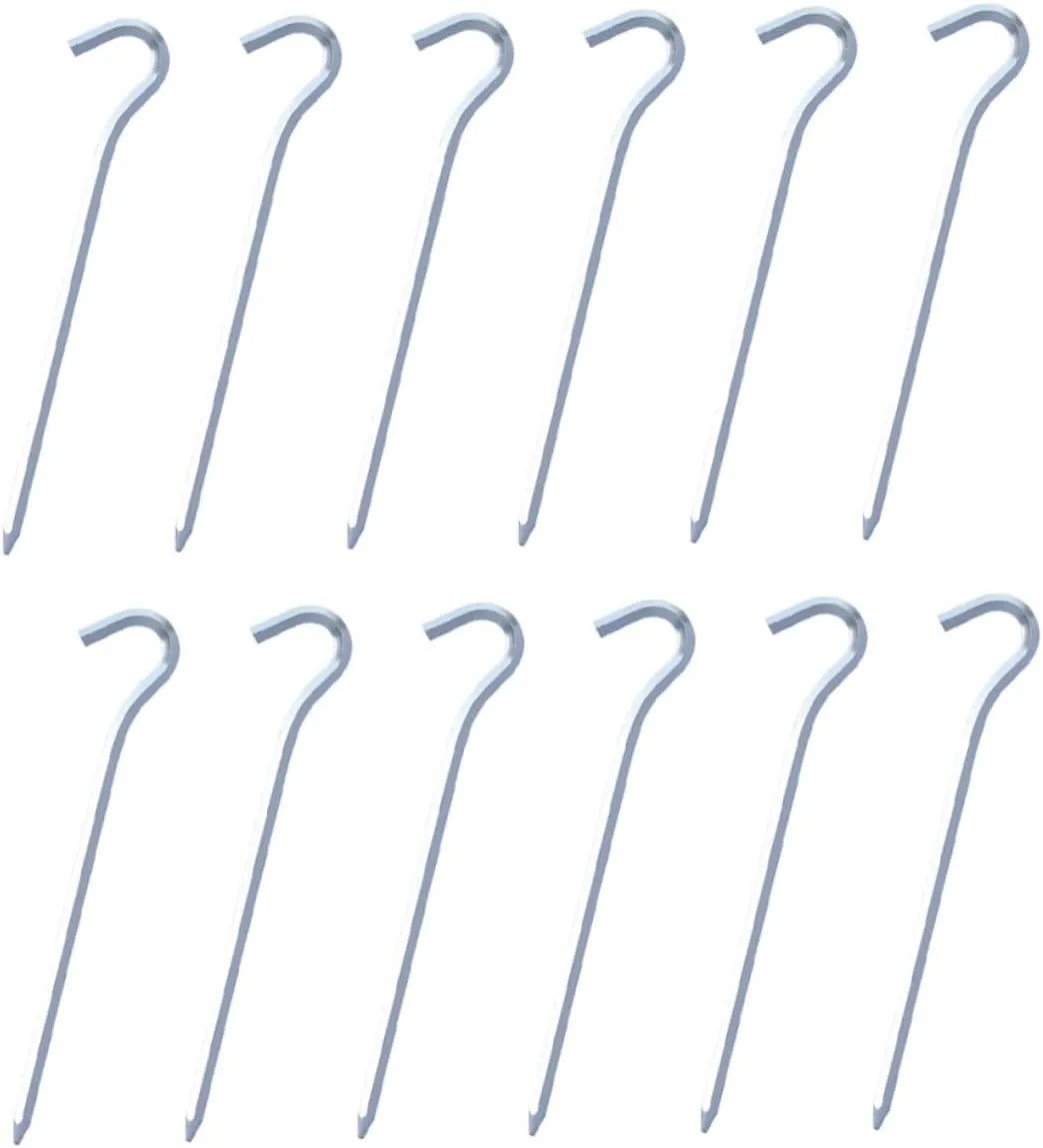 Tent Nail Stakes 12pcs Ground Pegs Heavy Duty Aluminum Stake for Camping Tents