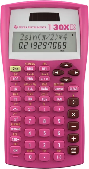 Texas Instruments TI-30X IIS 2-Line Scientific Calculator, Pink