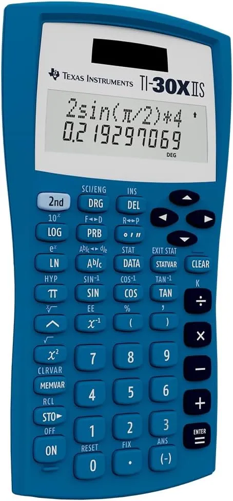 Texas Instruments TI-30XIIS Scientific Calculator, Blue