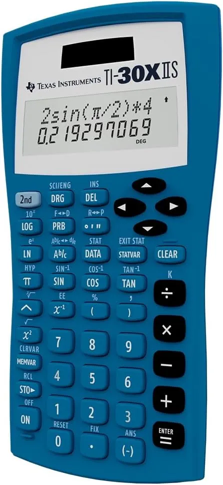 Texas Instruments TI-30XIIS Scientific Calculator, Blue