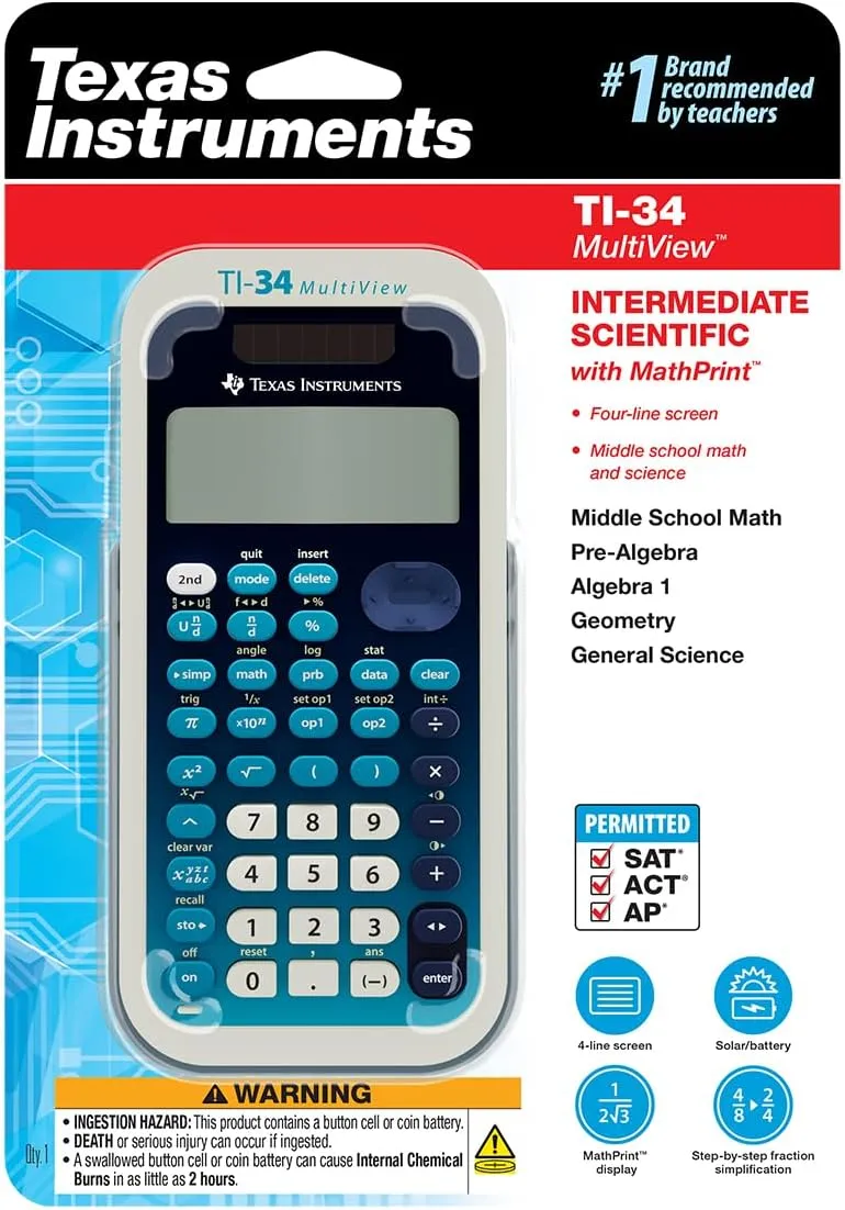 Texas Instruments TI-34 MultiView Scientific Calculator