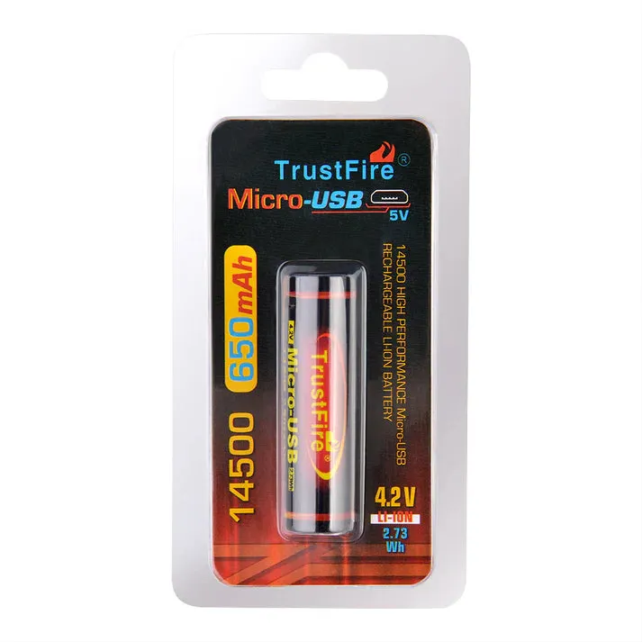 TF 14500 650mAh USB Battery