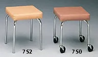 Therapy - Exam Stool Backless Fixed Height 3 Inch Ball Bearing Casters Camel - 750