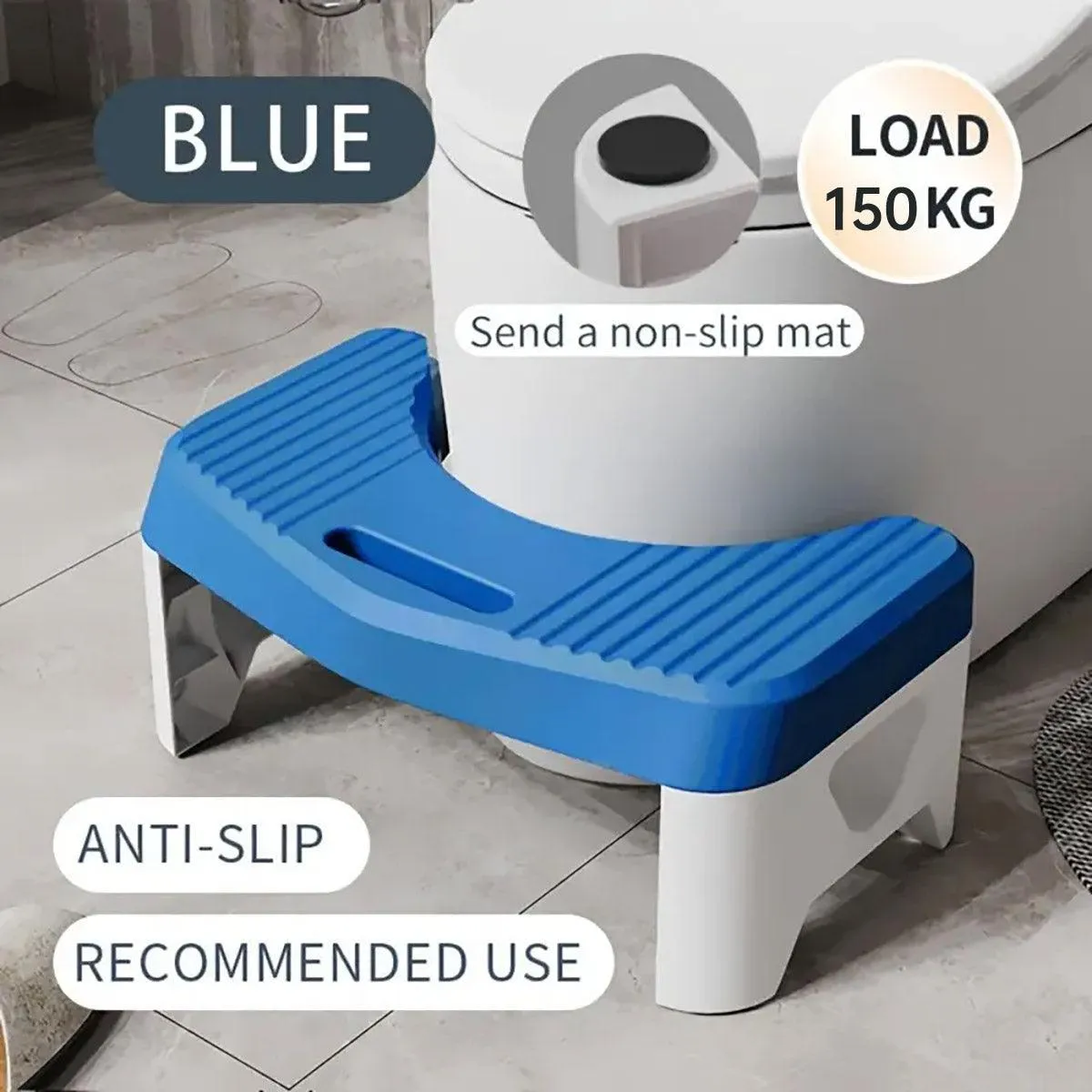 Thickened Toilet Squatting Stool Bathroom Footstool Household Restroom Pad