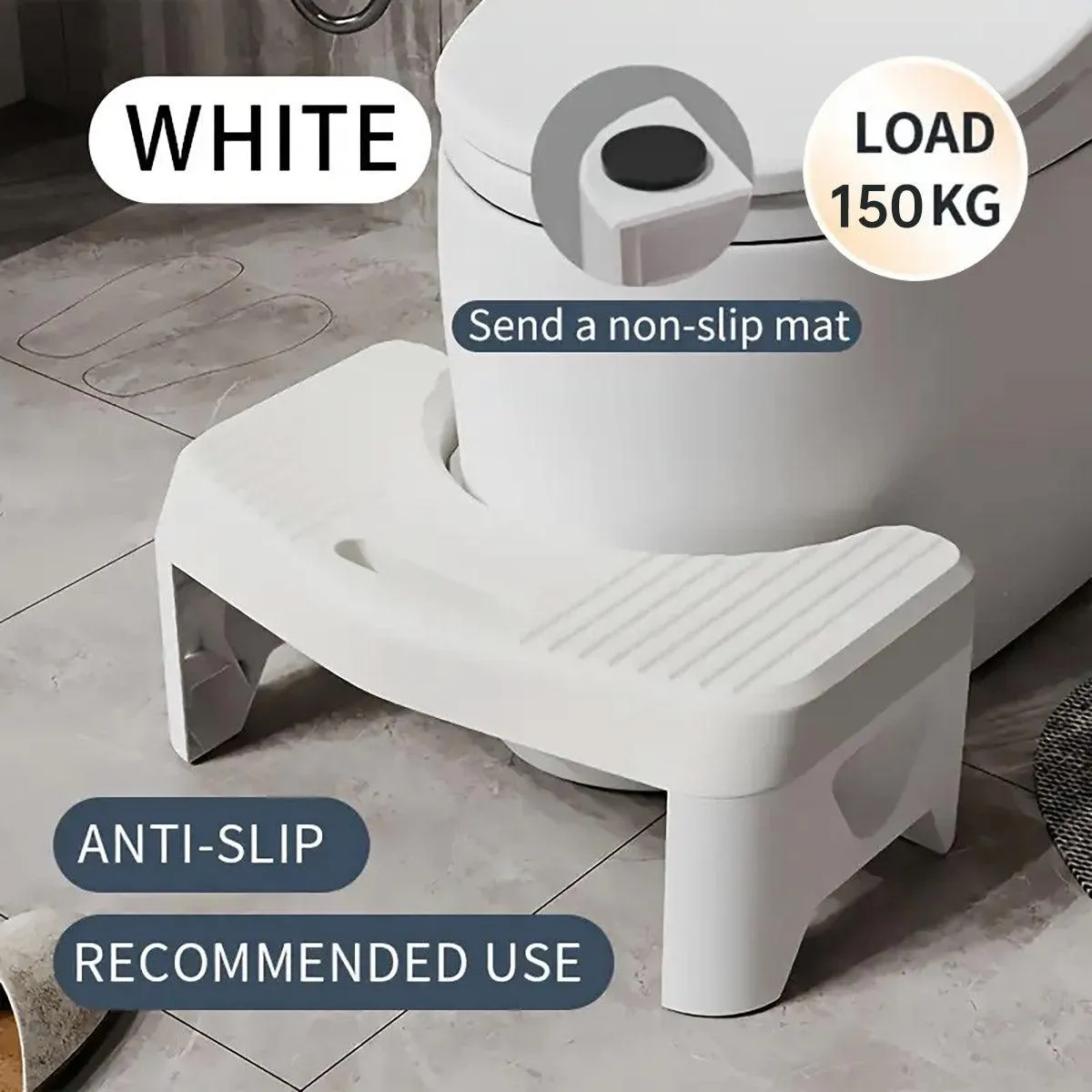 Thickened Toilet Squatting Stool Bathroom Footstool Household Restroom Pad