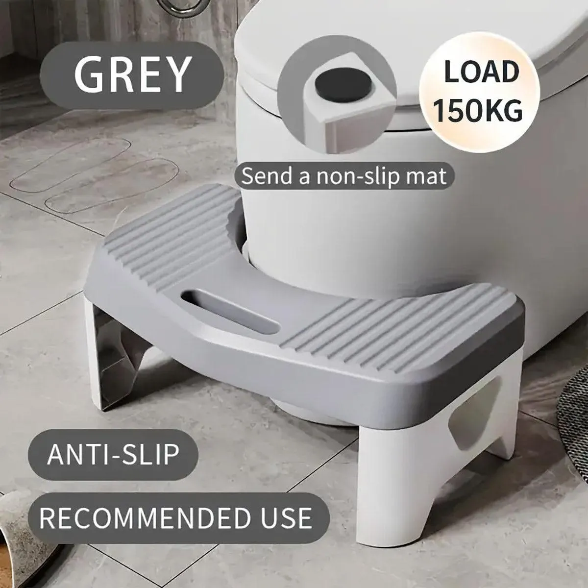Thickened Toilet Squatting Stool Bathroom Footstool Household Restroom Pad
