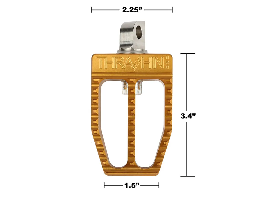 Thrashin Supply TS-TSC-2019-5-SF Front Militant Footpegs Gold for Softail 18-Up