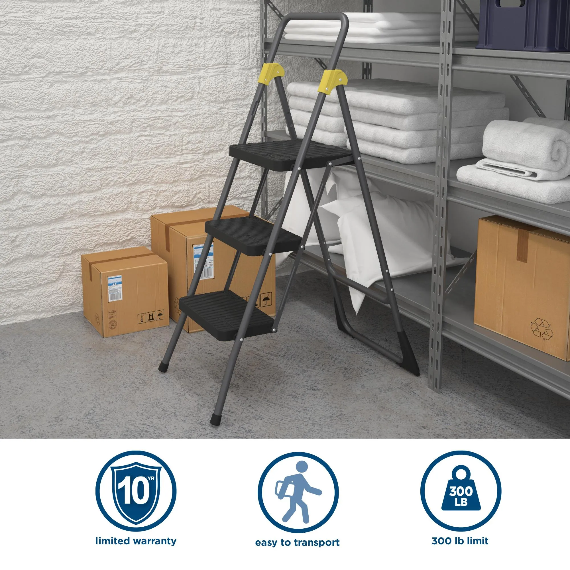 Three-Step Folding Step Stool