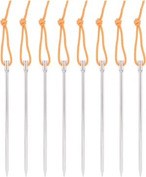 Titaniums Alloy Tent Stakes Heavy Duty Tarps Peg Camping Stakes Tent Peg Ground Peg for Outdoor Camping Canopy Tarps
