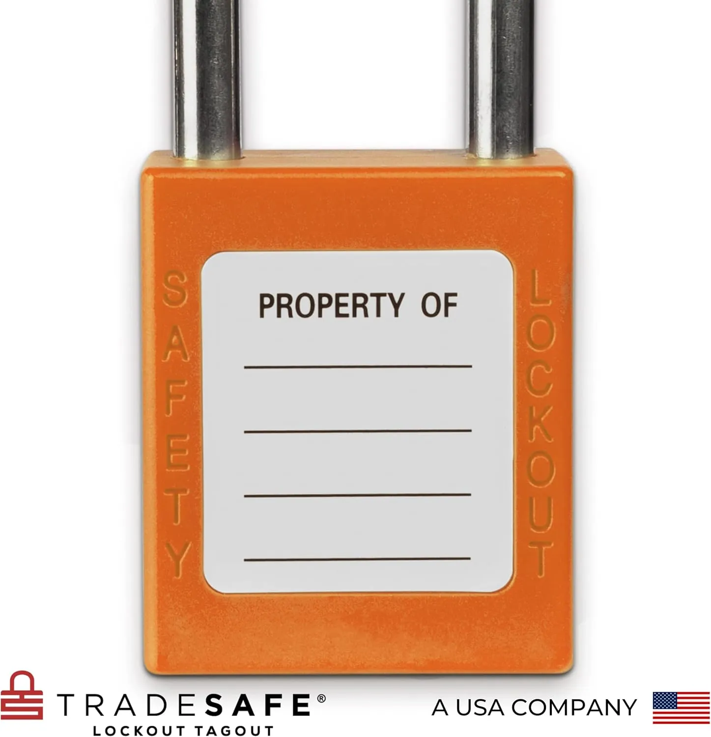 TRADESAFE Lockout Tagout Lock Sets, 10 Orange Keyed Alike Unlimited Grouping Safety Padlocks, 2 Keys Per Lock, OSHA Compliant Loto Locks, for Lock Out Tag Out Kits