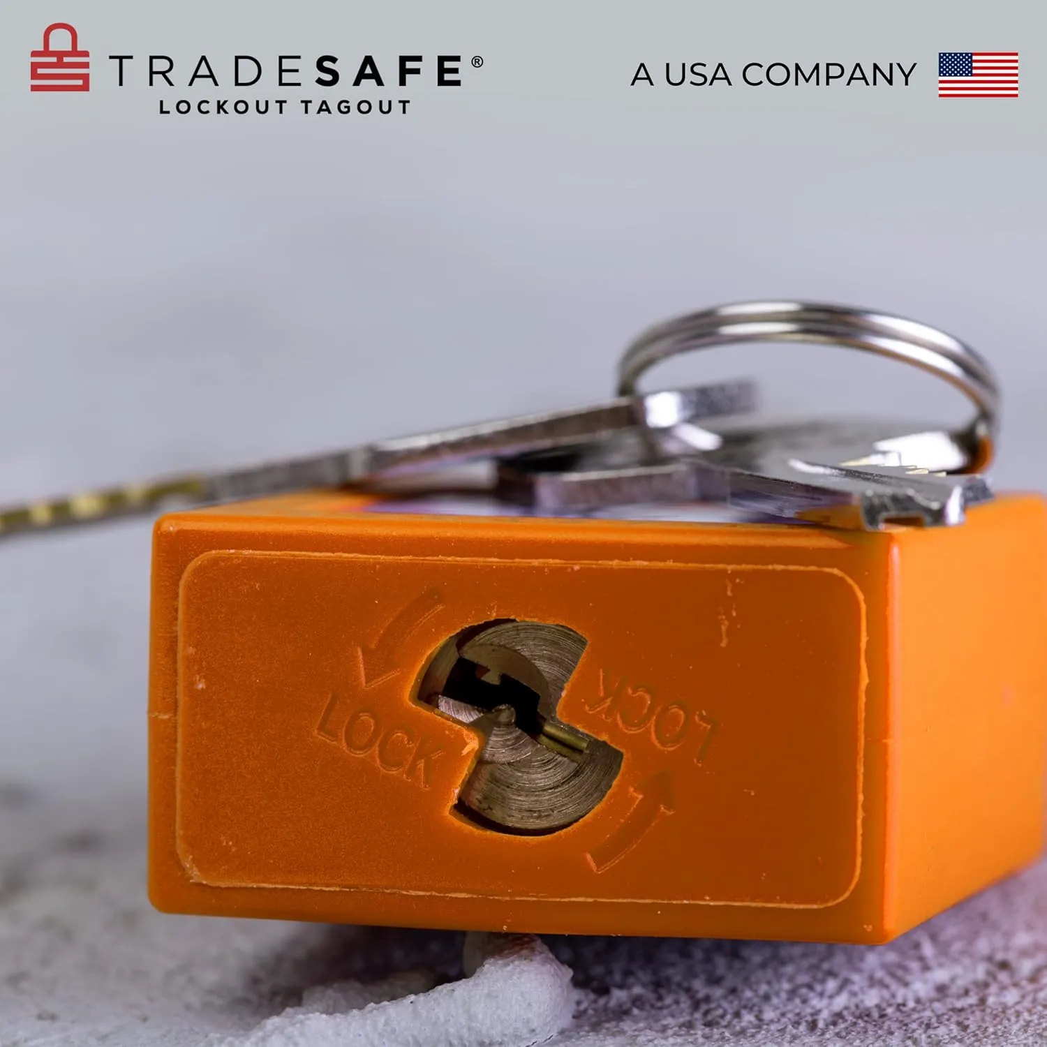 TRADESAFE Lockout Tagout Lock Sets, 10 Orange Keyed Alike Unlimited Grouping Safety Padlocks, 2 Keys Per Lock, OSHA Compliant Loto Locks, for Lock Out Tag Out Kits