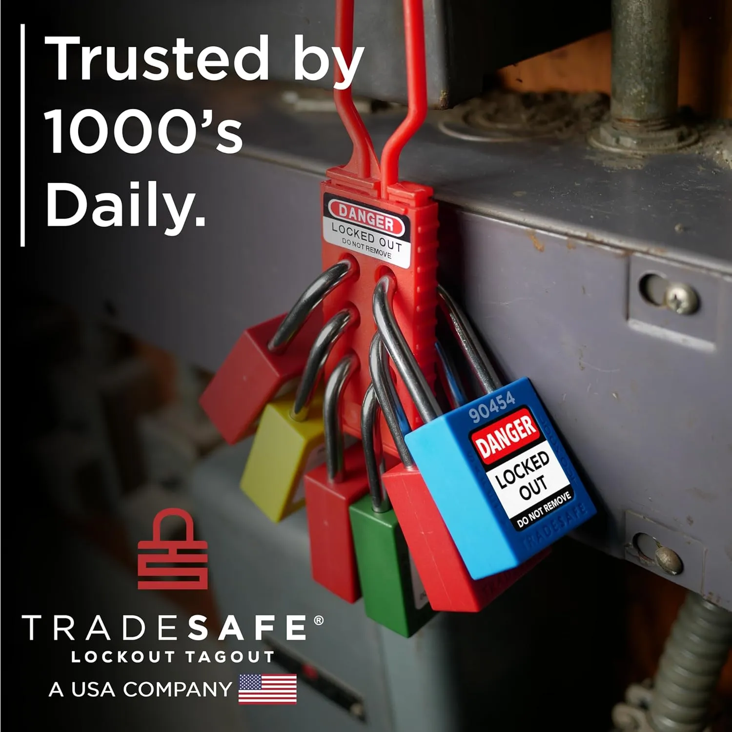 TRADESAFE Lockout Tagout Locks Set - 10 Black Lockout Locks Keyed Different, 2 Keys Per Loto Lock, OSHA Compliant Lock Out Tag Out Padlocks, Safety Padlocks for Electrical Lockout Tag Out Kits