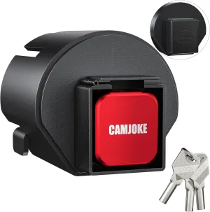 Trailer Lock Fits 2 &2 5/16 Inch Secures Safety Chains for RVs, Utility Trailers, Dump Trailer and Jet Ski Trailers(Red)