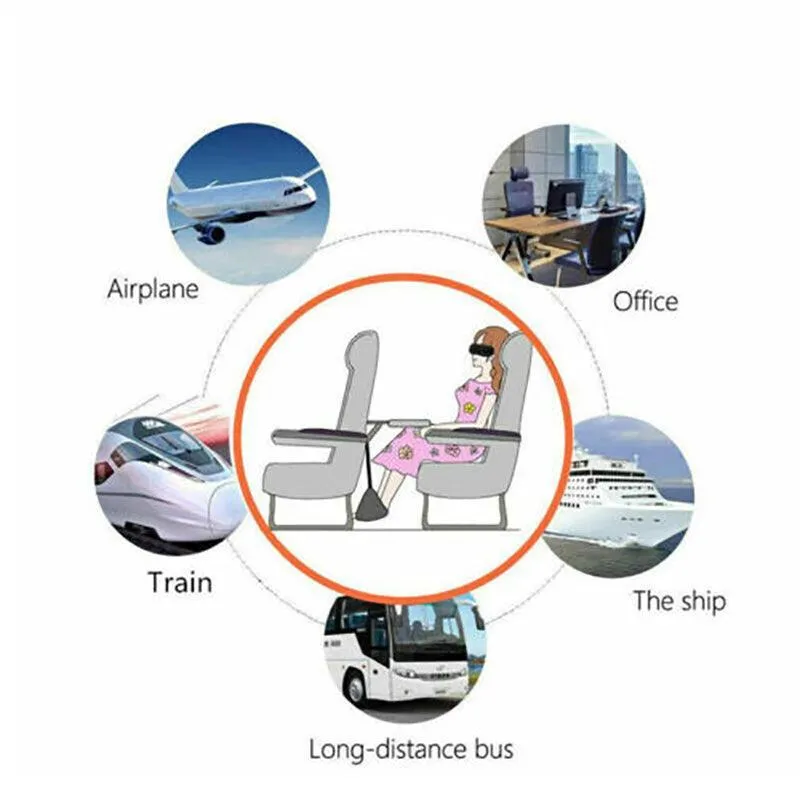 Travel Foot Rest Footrest Leg Pillow Airplane Flight Foam Cushion Sling Hammock