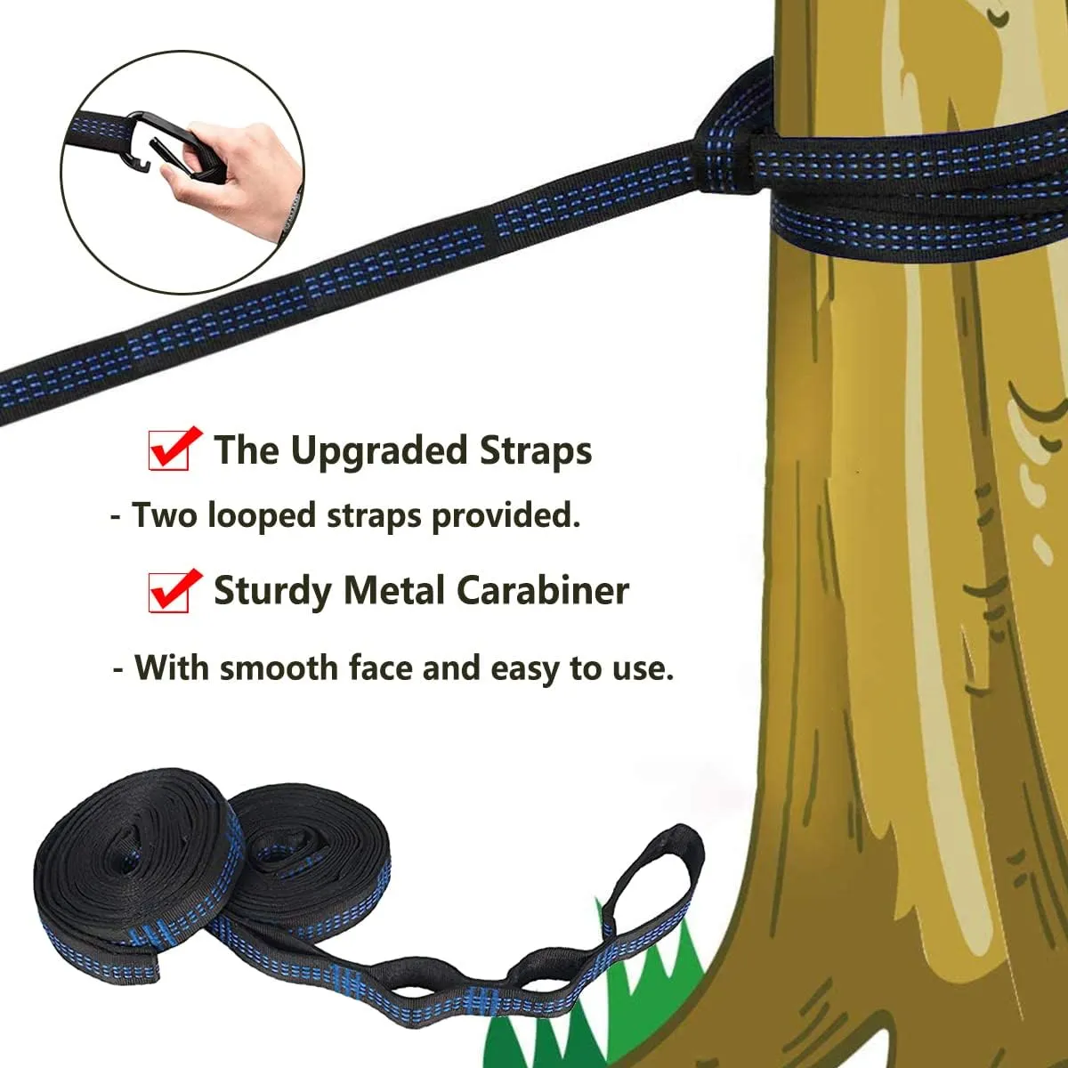 Travel Hammock with Mosquito Net, Lightweight Camping Hammock Hold Up to 200kg, Portable Outdoor Hammock for Camping Hiking Backpacking,Orange,290x140cm