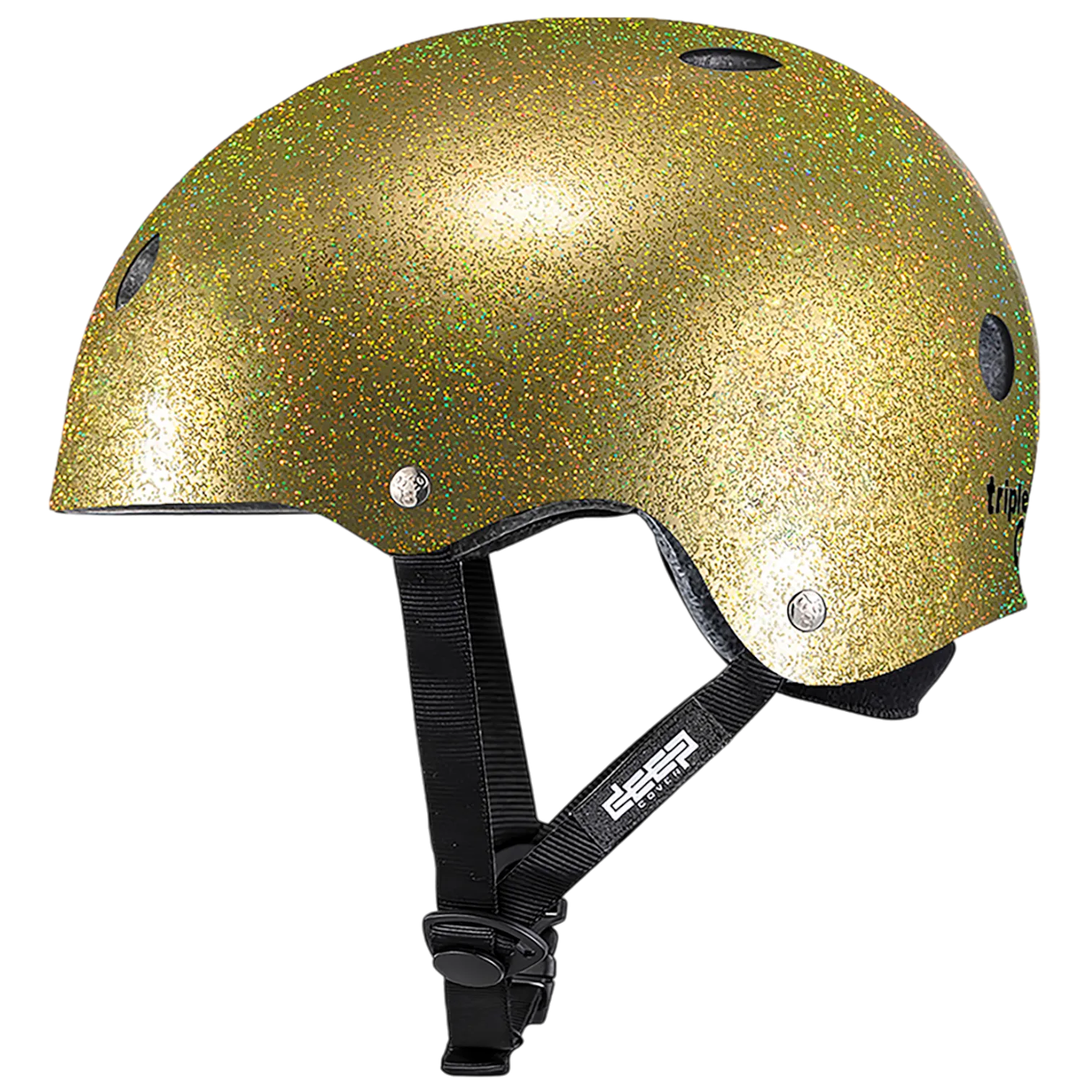 Triple 8 - Gold Glitter Deep Cover Helmet