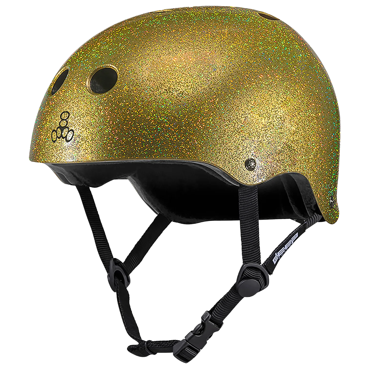 Triple 8 - Gold Glitter Deep Cover Helmet