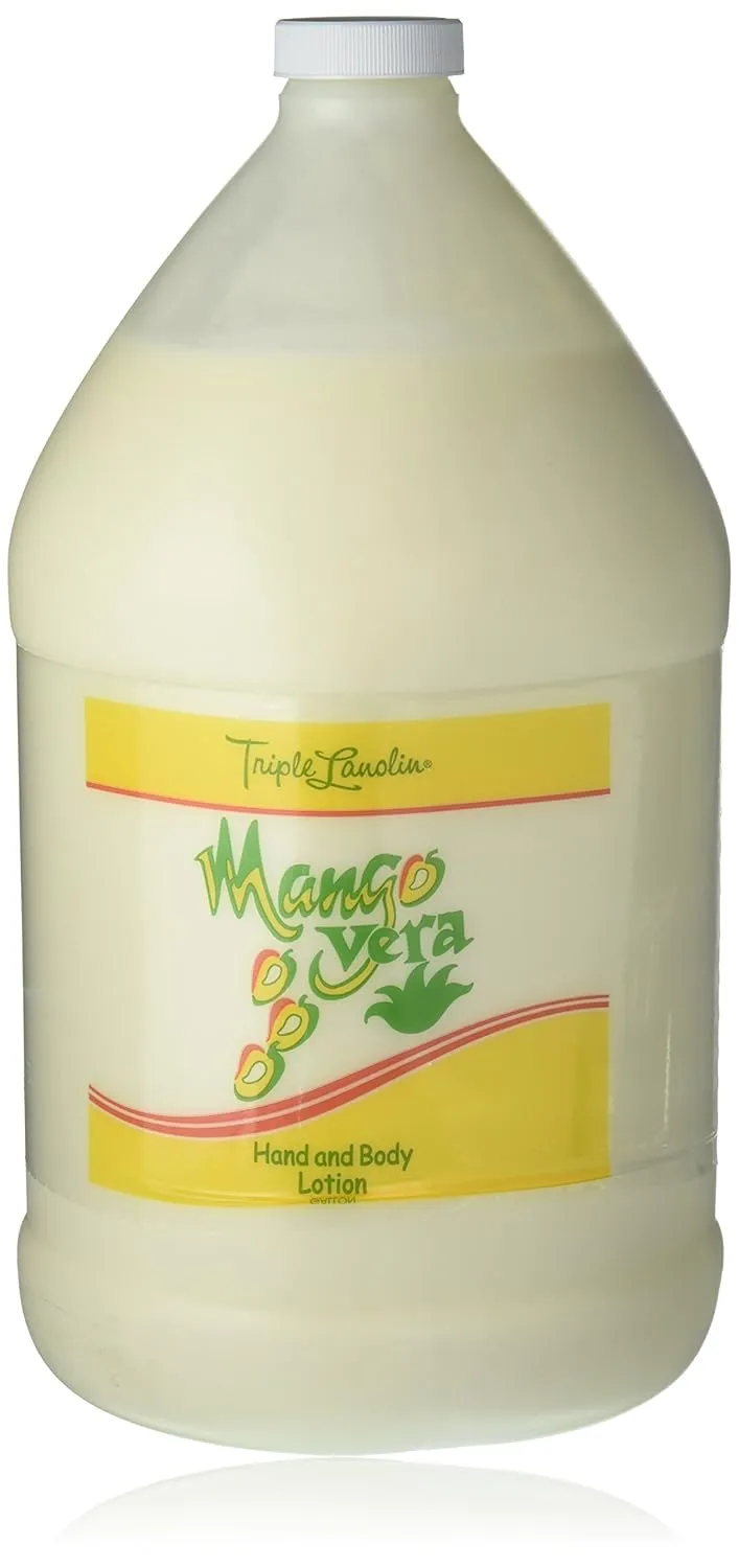 TRIPLE LANOLIN Mango Vera Lotion, 1 Gallon