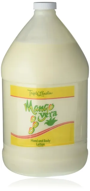 TRIPLE LANOLIN Mango Vera Lotion, 1 Gallon