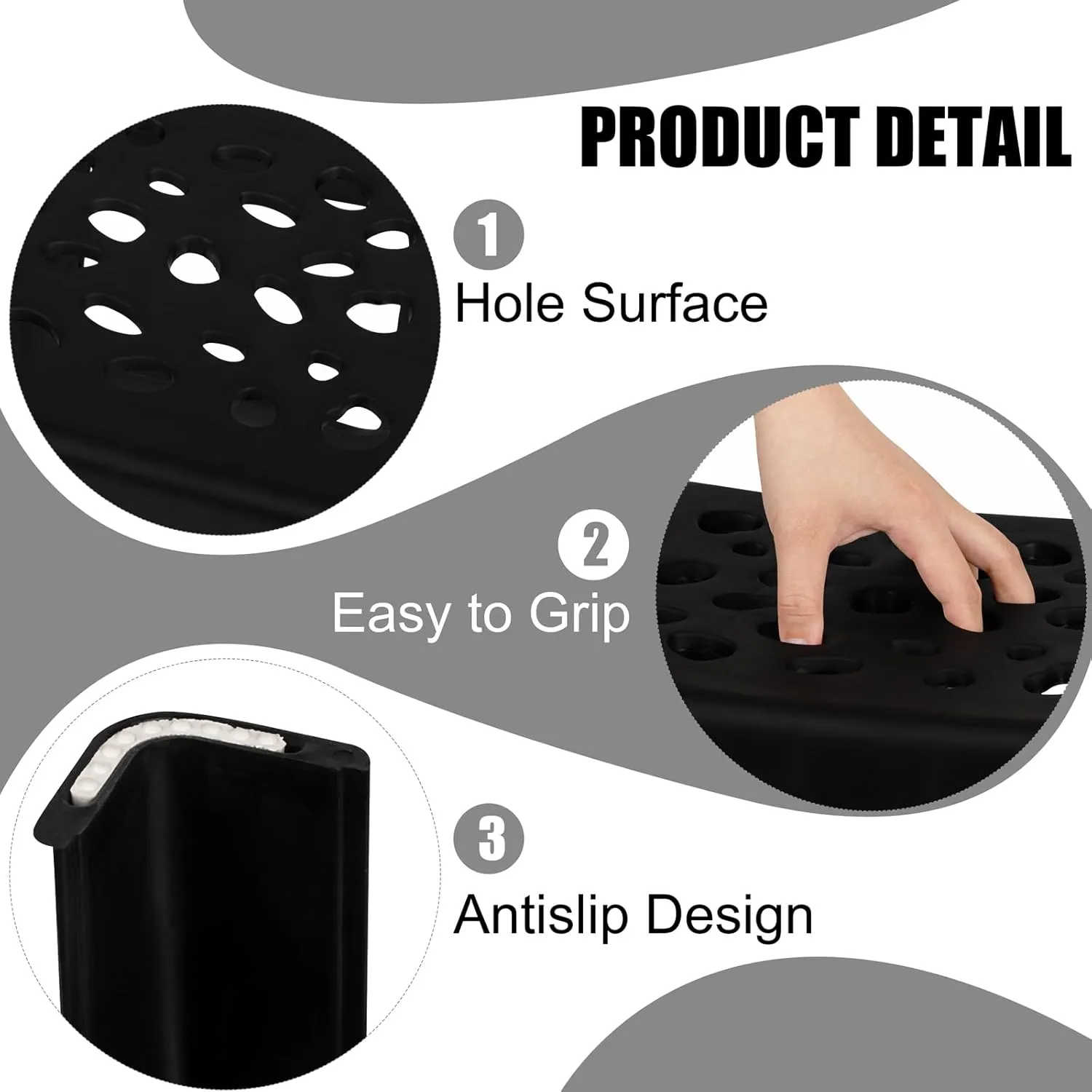 TURSTIN 12 Pack Plastic Stools 16.9 Inch Black Nesting Stools Portable Backless Bar Stool Flexible Seating Chairs for Classroom Office Home