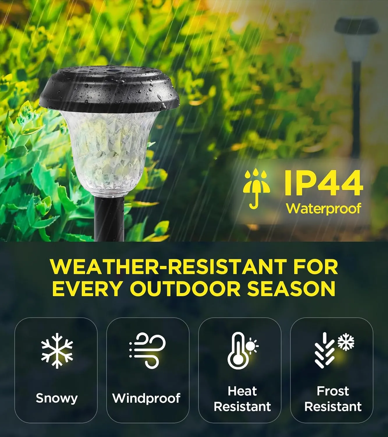 Ultra Bright Solar Lights Outdoor Waterproof 8 Pack, 100% Faster Charge Solar Lights for Outside with Vibrant Mandala Pattern, Solar Pathway Garden Lights Up to 12H Auto On/Off
