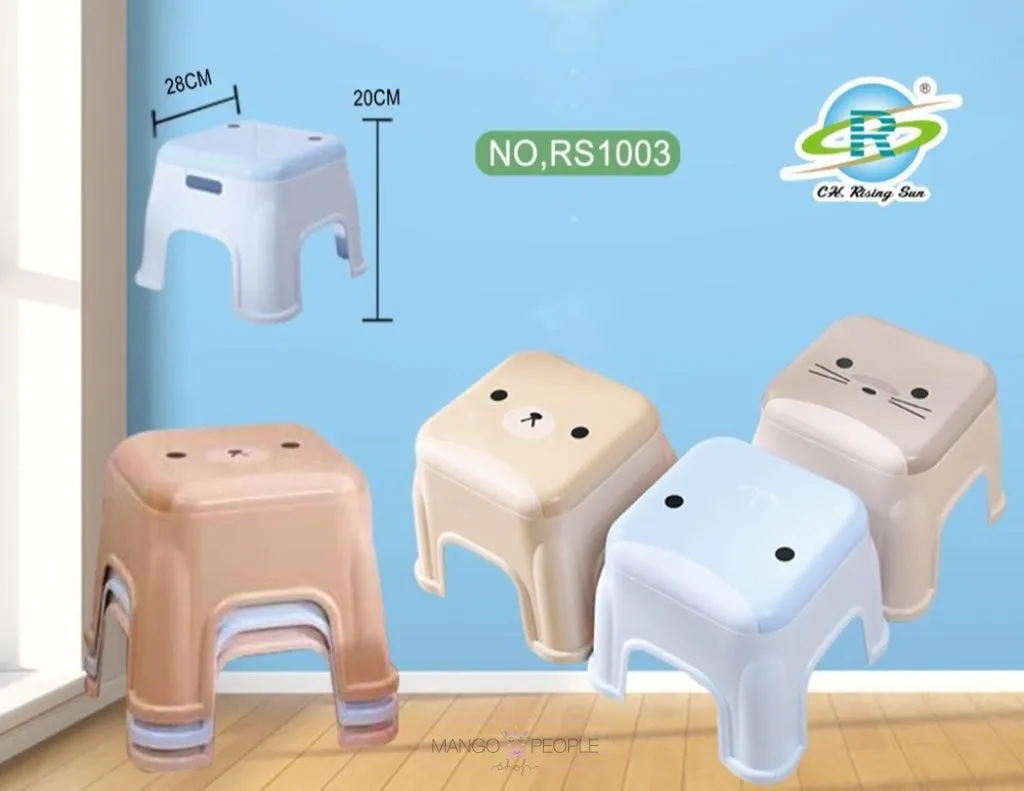 Unbreakable Cute Animal Theme Plastic Stool For Kids