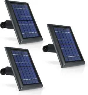 [Updated Version] Wasserstein Solar Panel with 13.1ft/4m Cable Compatible with Arlo Essential Spotlight/XL Spotlight Camera (3-Pack, Black) (NOT Compatible with Arlo Ultra, Pro 1/2/3, HD, Floodlight)