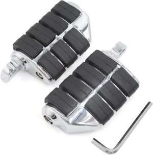 uxcell 1 Pair 10mm Motorcycle Footpegs Highway Pegs Aluminum Silver Tone Foot pegs Footrest for Harley Davidson Street Glide Softail Dyna Touring